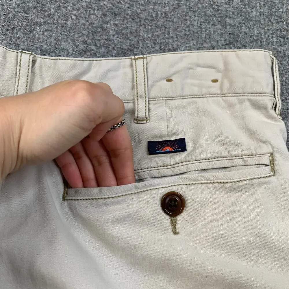 Faherty Shorts Mens 29 Light Gray Lightweight Stretch Cotton Twill Casual Golf